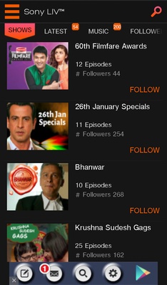 Sony LIV screenshot 1